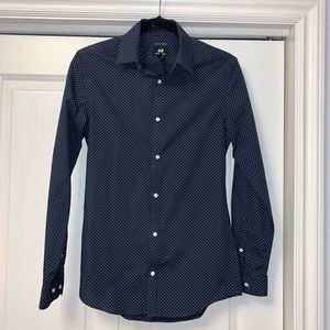 Slim Fit Easy Iron Polka Dot Shirt